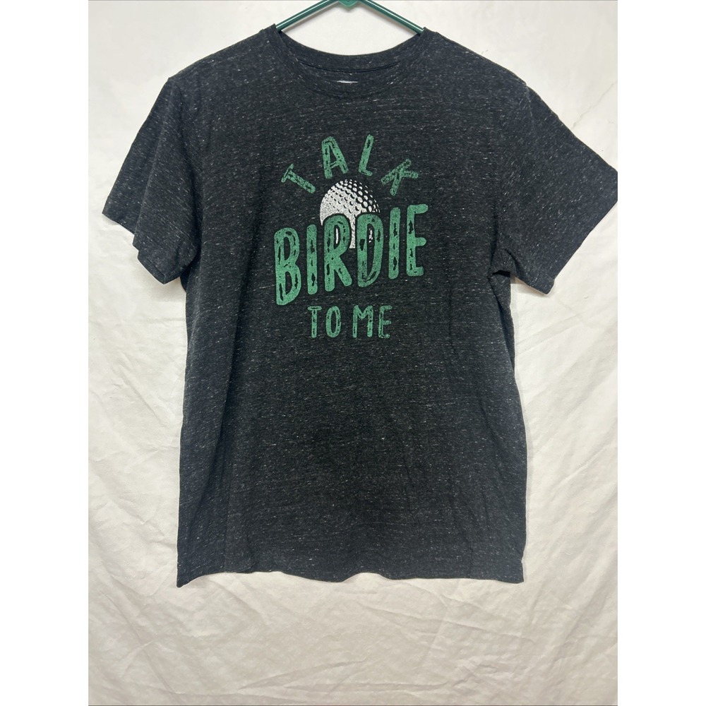 State Of Mine Men's Ultra Soft Graphic Tee "Talk Birdie To Me" Black Size Med